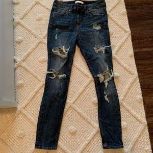 Distressed denim